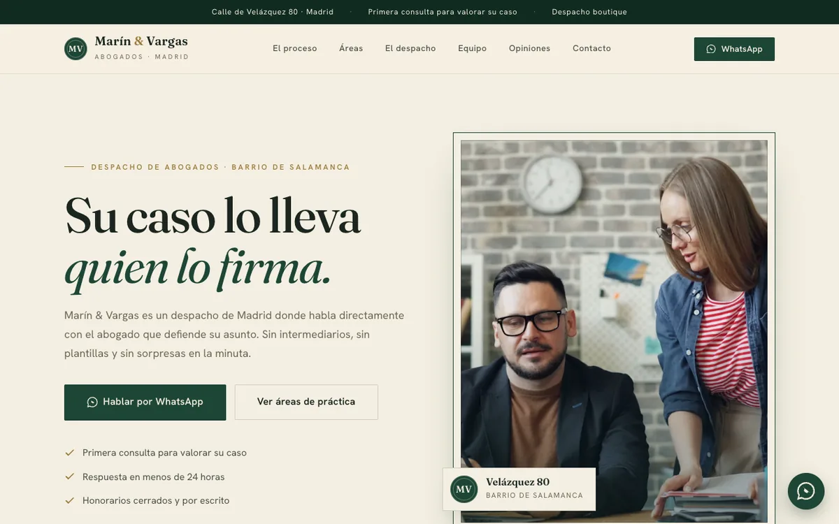 Web de muestra para Abogados