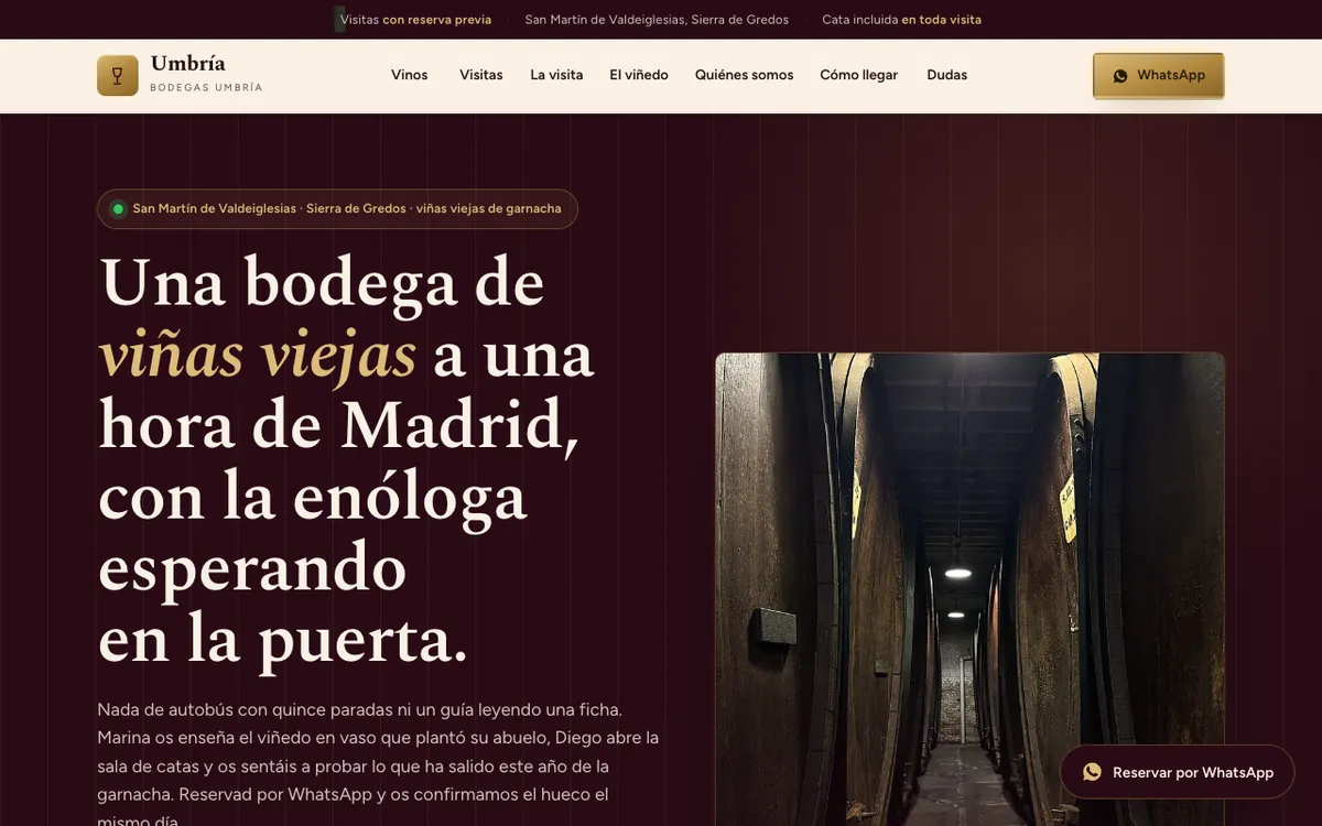 Web de muestra para Bodega