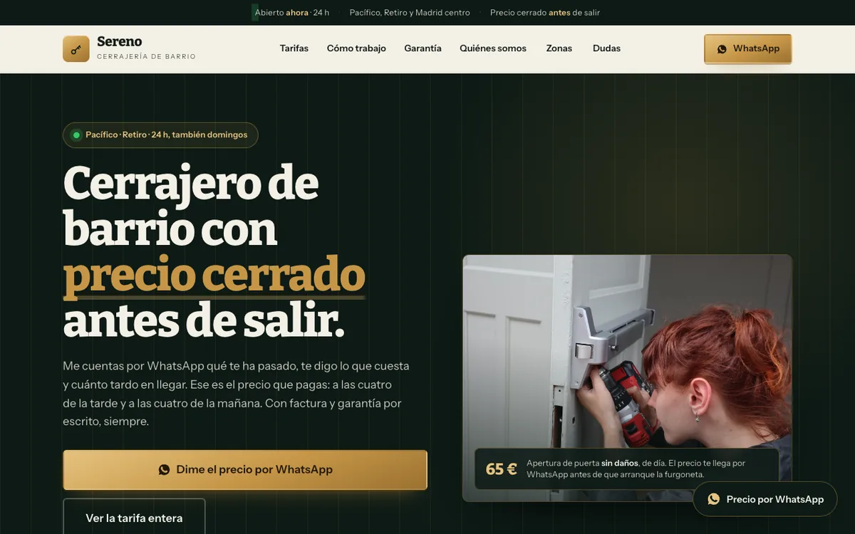 Web de muestra para Cerrajero