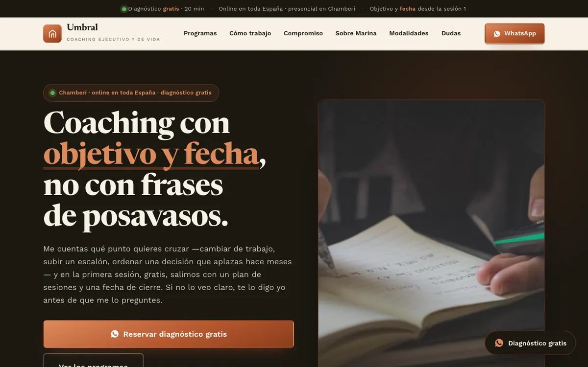 Web de muestra para Coach