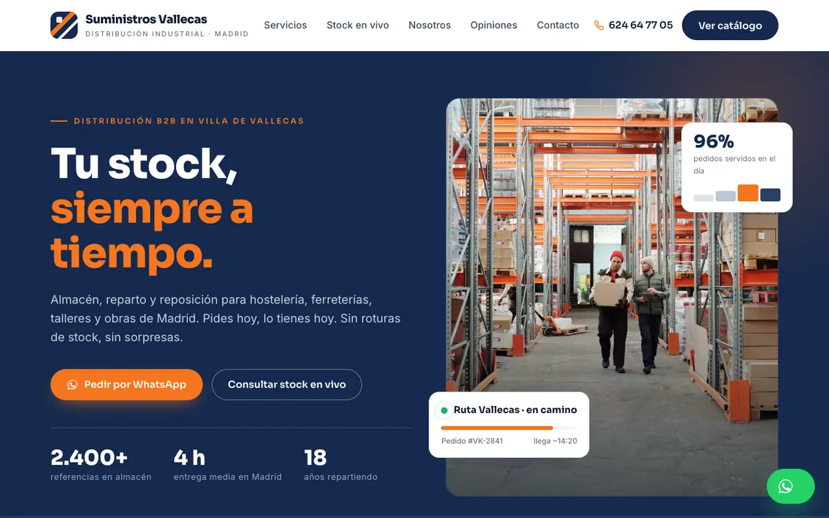 Web de muestra para Distribuidor