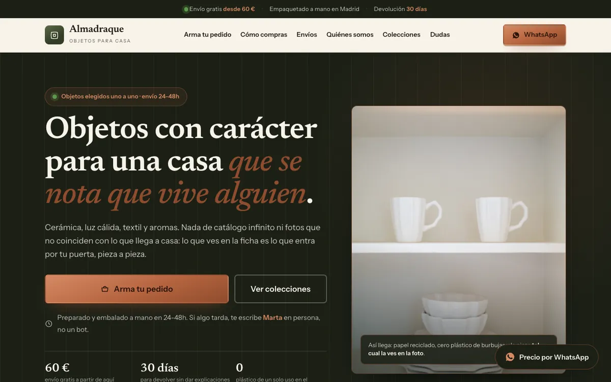 Web de muestra para Tienda online