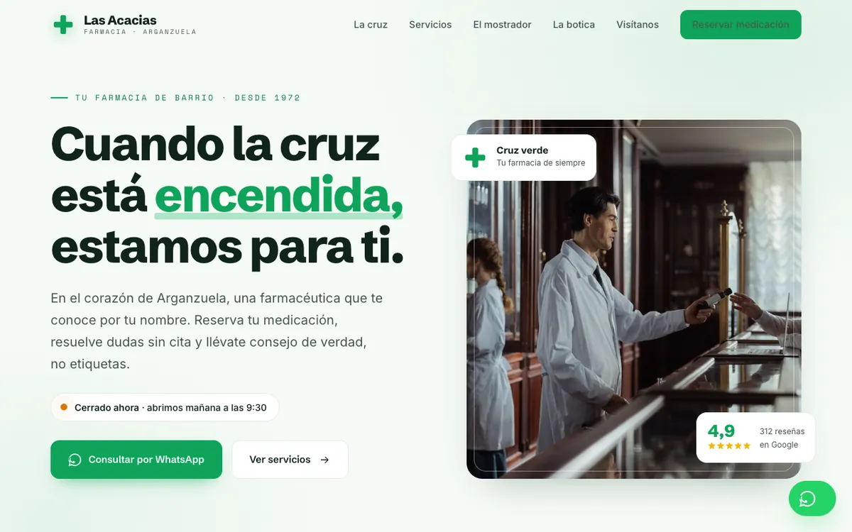 Web de muestra para Farmacia