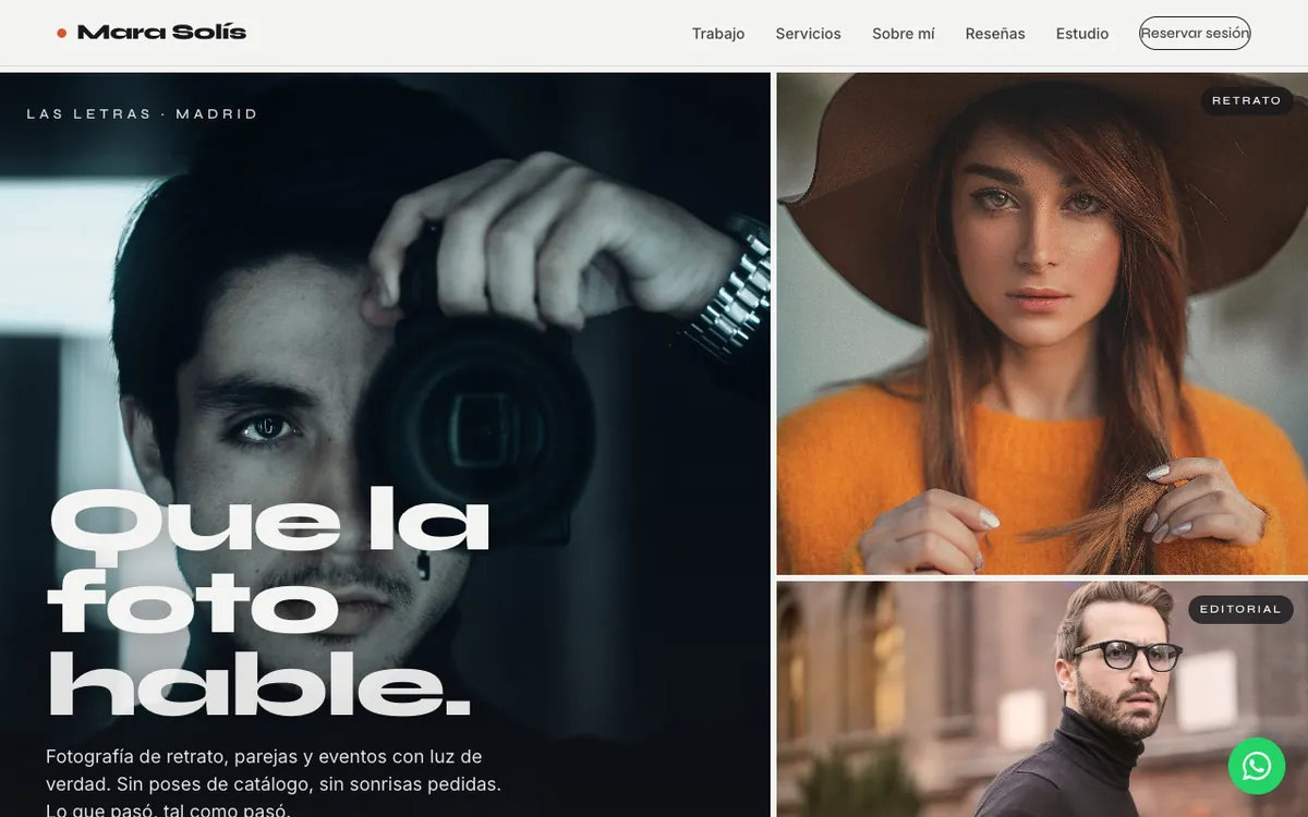 Web de muestra para Fotógrafo