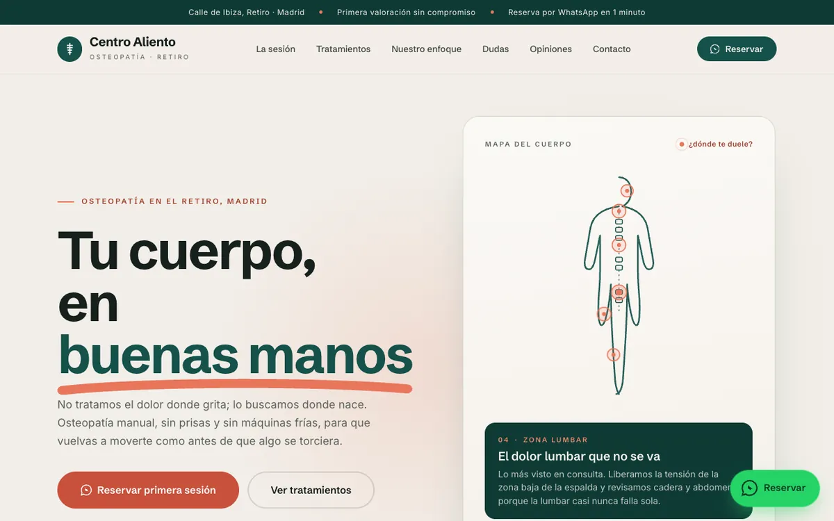 Web de muestra para Osteópata