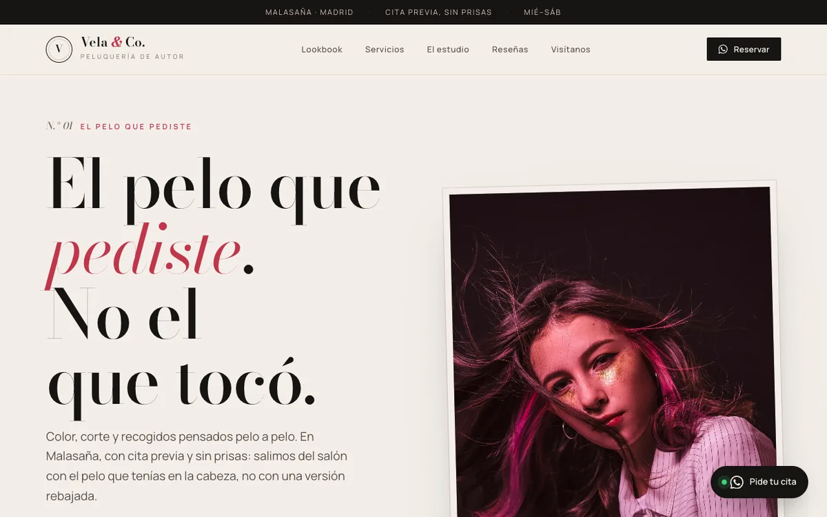Web de muestra para Peluquería
