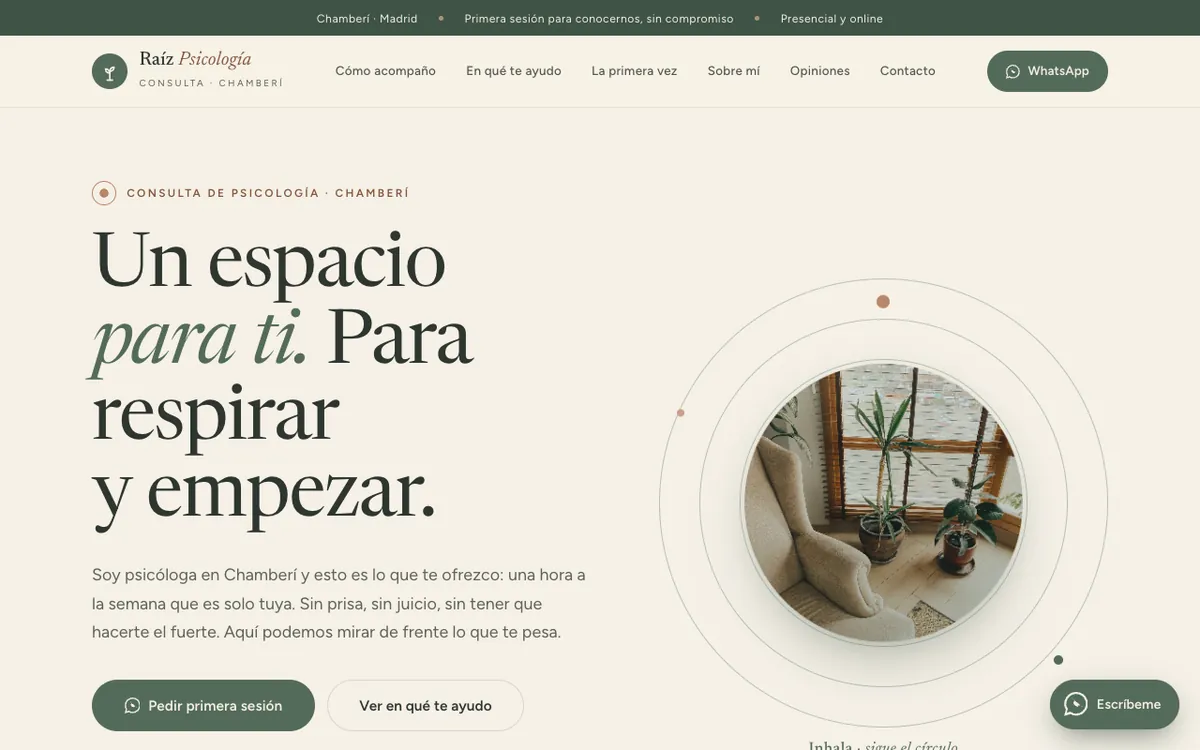 Web de muestra para Psicólogo