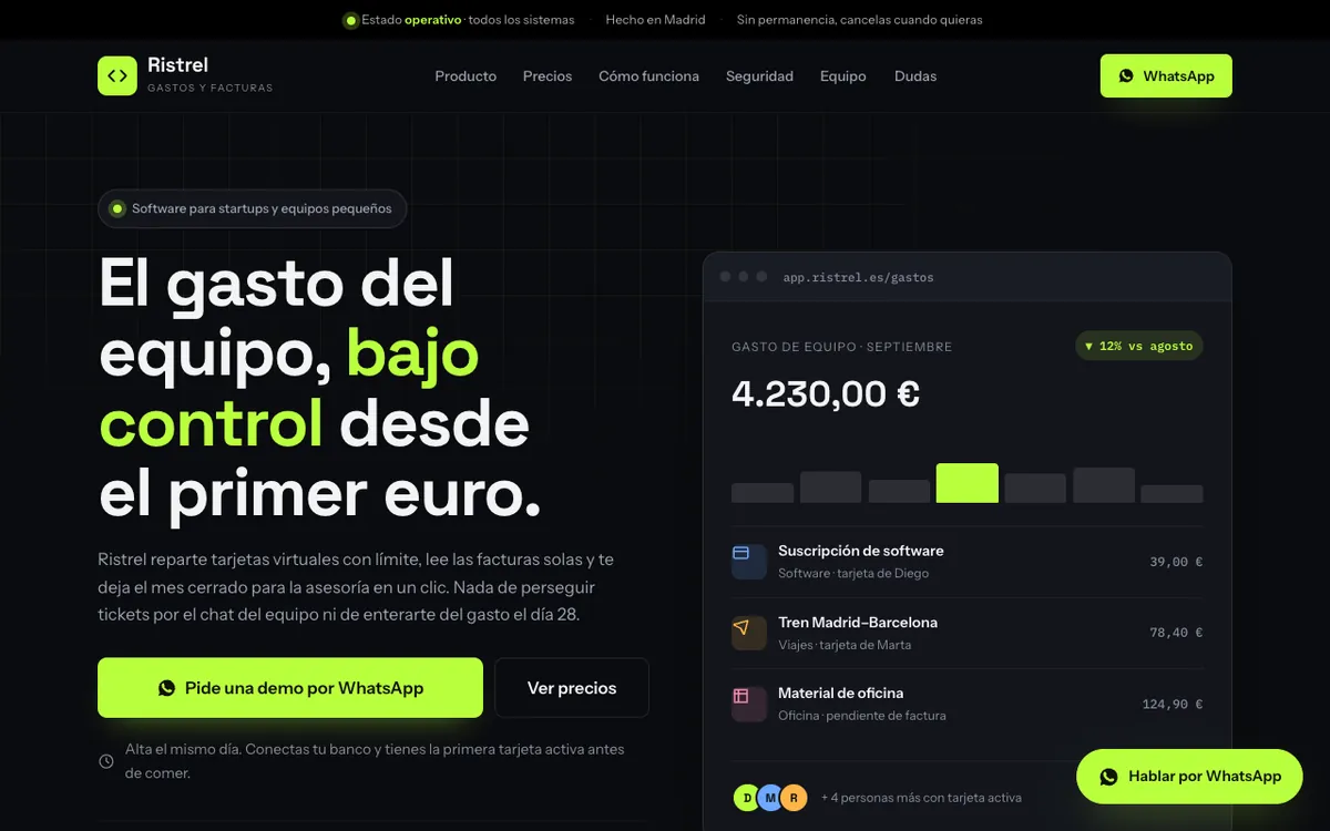 Web de muestra para Startup