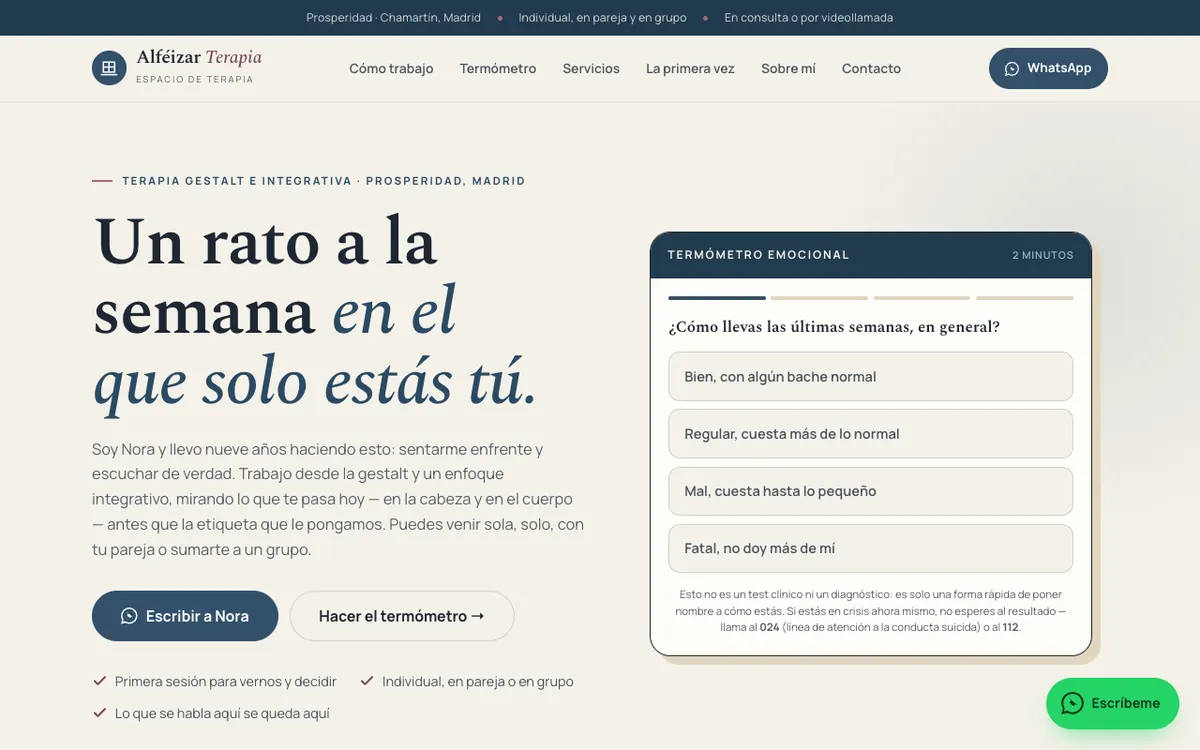 Web de muestra para Terapeuta