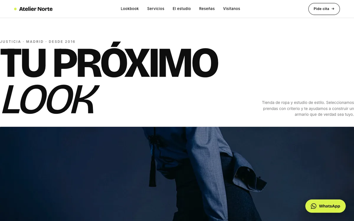 Web de muestra para Tienda de ropa